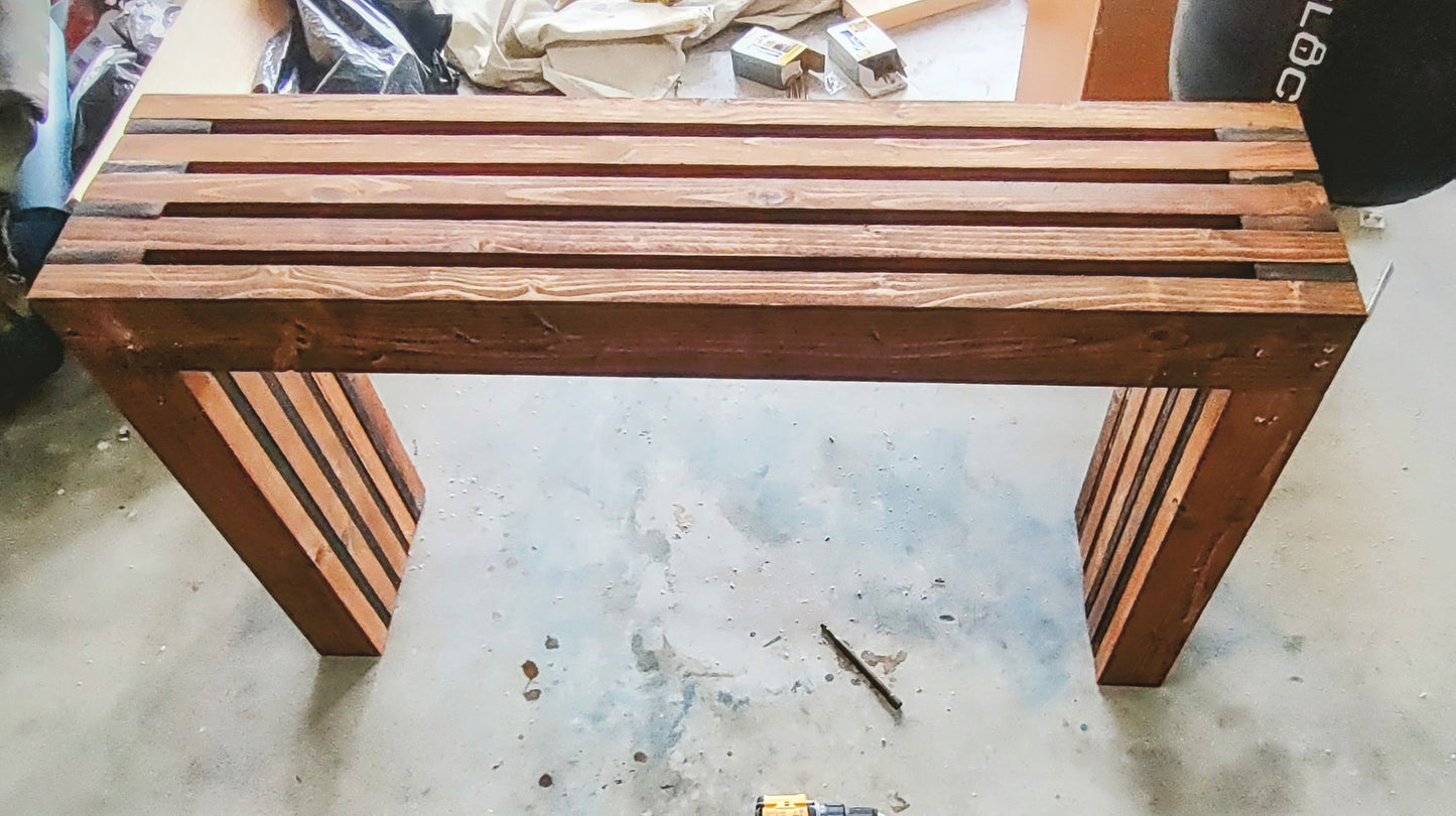 Wood decorative or sitting bench.