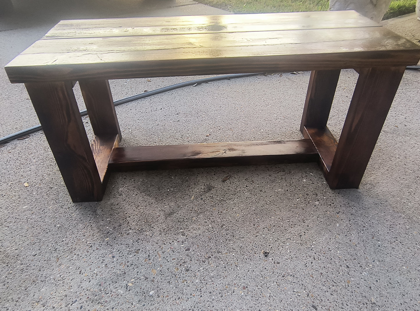 Handmade Pine Wood Bench | Indoor & Outdoor